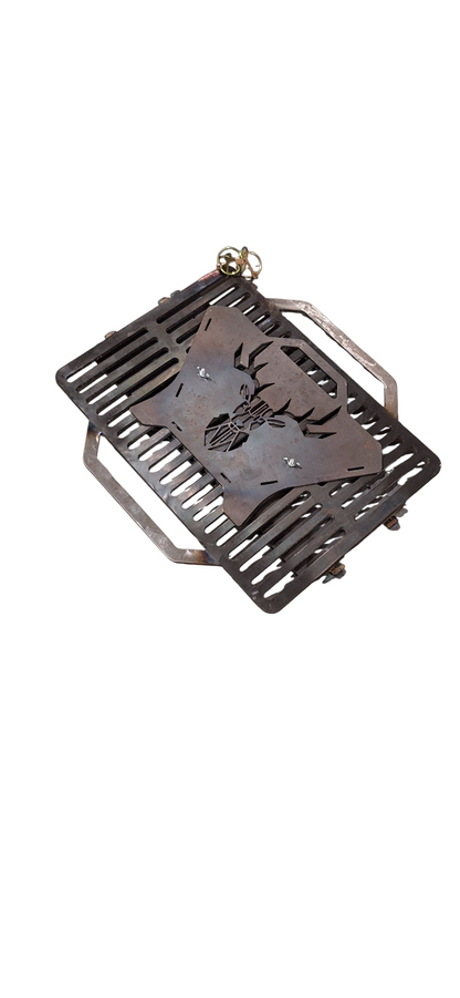 Flatpakket grill i 3 mm stål – Hjortemotiv